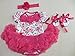 TANZKY® Baby Girls' Pink Roses Princess Short Sleeve Tutu Dress 3Pcs Headband Shoes Dress(3~6months)