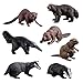 Price comparison product image Flormoon Realistic Animal Figures - 7pcs Animals Action Model Includes Badger Beaver Anteater Wolverine - Educational Learning Toys Birthday Gift Set For Boys Girls Kids Toddlers