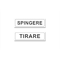 Cartello Aperto Chiuso Big Classic In Pvc Bianco 20x8cm Nero Bifacciale Con Ventosa Inclusa