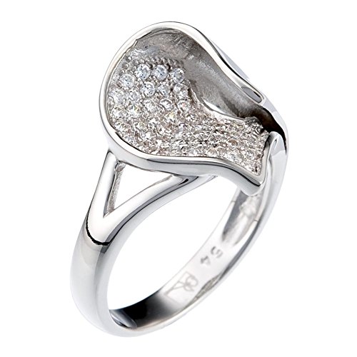 Orphelia Damen-Ring 925 Silber rhodiniert Zirkonia wei Rundschliff