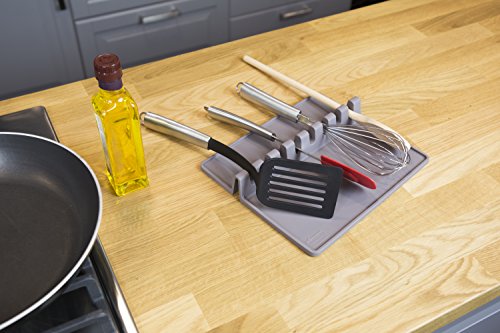 Tomorrows Kitchen 46713606 Kchenablage Xl Kchenutensilablage Silikon Grau 4 X 22 X 20 Cm
