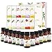 Produktbild 12er*10ml Ätherische Öle Set Aromatherapie Duftöl Aromaöle für Diffuser, 12er (Eukalyptus Geranium Kamille Lavendel Orange Pfefferminze Rose Rosmarin Teebaum Ylang-Ylang Zitrone Zitronengras)