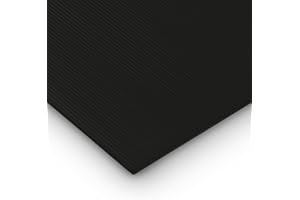 DIGIPLASTICS Polipropilene alveolare-polionda, colore Nero, 100 x 50 cm