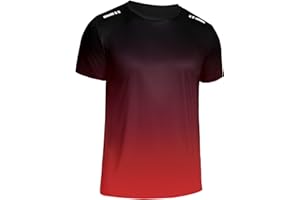 Weardear Sport Tshirts Herren Funktionsshirt Schnelltrocknend Atmungsaktiv Trainingsshirt Kurzarm Laufshirt Farbverlauf Gym T-Shirt Herren S-XXL