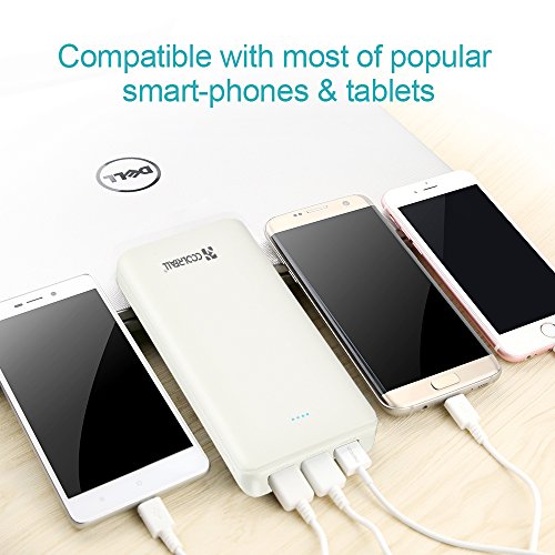 20000mAh Caricabatterie Portatile CoolreallÂ® Power Bank Batteria Esterna 3 porte USB per iPhone, iPad, Samsung, Huawei, Nexus, HTC e altro smartphone, tablets