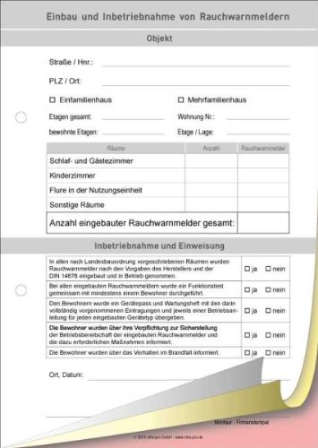 Rauchwarnmelder Gerätepass und Wartungsheft – 5er Pack - 4