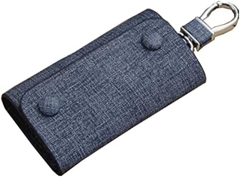 Tokkids Genuine Leather Key Holder / Key Case Wallet Key Ring with 6 Key Hooks (placid blue)
