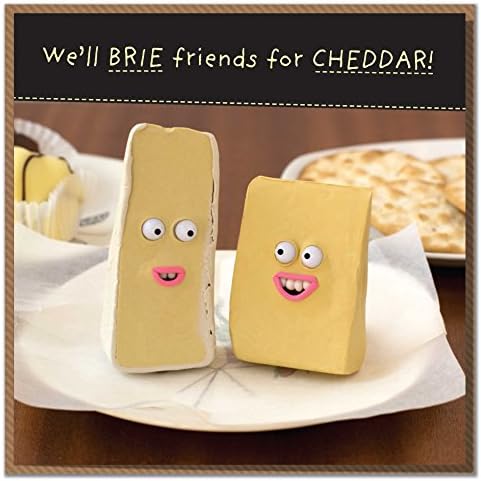 "We'll Brie Friends For Cheddar!" Cheesy Greeting Card