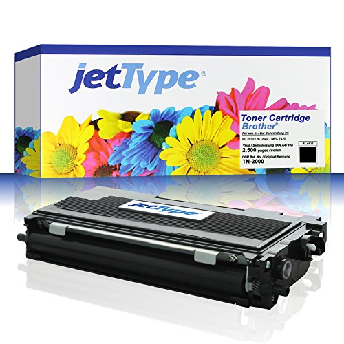 TN 2000 / TN2000 Toner kompatibel für Brother HL 2030 / HL 2040 / MFC 7420 / FAX 2820 / MFC 7820N / MFC 7220, schwarz, 2.500 Seiten