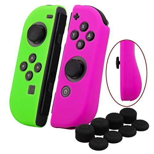 YoRHa Handgriff Silikon Hlle Abdeckungs Haut Kasten fr Nintendo Switch/NS/NX Joy-Con controller x 2(dunkel pink+grn) Mit Joy-Con aufstze thumb grips x 8 YoRHa Handgriff Silikon Hlle Abdeckungs Haut Kasten fr Nintendo Switch/NS/NX Joy-Con controller x 2(dunkel pink+grn) Mit Joy-Con aufstze thumb grips x 8