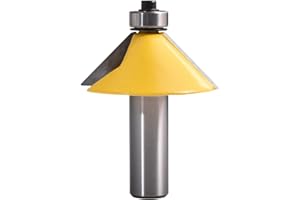 KATUR 45-Grad-Fasen- und Kantenfräser, Hartmetall-Fasenfräser mit 1/2 Zoll Schaft, Holzbearbeitungsfräser (1/2" Schaft 45-Grad)