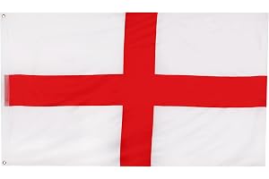 Toyland® 5ft x 3.3ft (152cm x 101cm) Extra Large England St George Cross Sports Flag, Football Fan Flag for England Matches, 