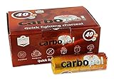 Carbopol Kohle - 40 mm - 1 Rolle a. 10 Stk. - selbstzündend