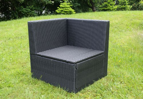Gartenmöbel 10tlg. Sitzgruppe Poly Rattan Lounge Garten Garnitur grün