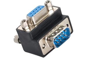 NFHK Kątowy 90 stopni RS232 D-Sub 9Pin męski typ śruby do żeńskiej nakrętki przedłużacz adapter