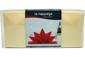 LE NAPPAGE ARTS DE LA TABLE 12 Pre-Folded Star Napkins Ivory