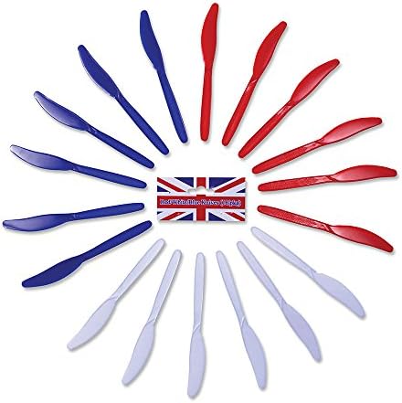 Bristol NoveltyPG088 Knives, Blue/Red/White, One Size
