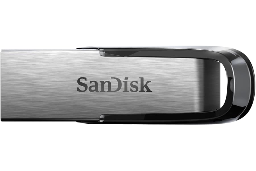 SanDisk 128GB Ultra Flair USB 3.0 Flash Drive USB stick, Memory stick with transfer speeds up to 150 MB/s, Password protection, Durable, Sleek Metal Casing Silver/Black