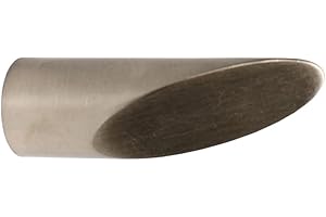 ISO-DESIGN 12 mm Stainless Steel Diagonal End Cap for Curtain Rods – Set of 2