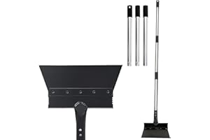 NIRCHO Multifunktionale Gartenschaufel mit Stiel(130cm), Manganstahl Reinigungsschaufel mit stiel für Unkraut und Moos, Outdoor Schaberspaten für Terrasse, Deck, Garten, Wand, Garage