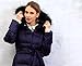 Sweet Mommy Waist Bow Fur Hood Down Maternity and Babywearing Mother Coat LLBR