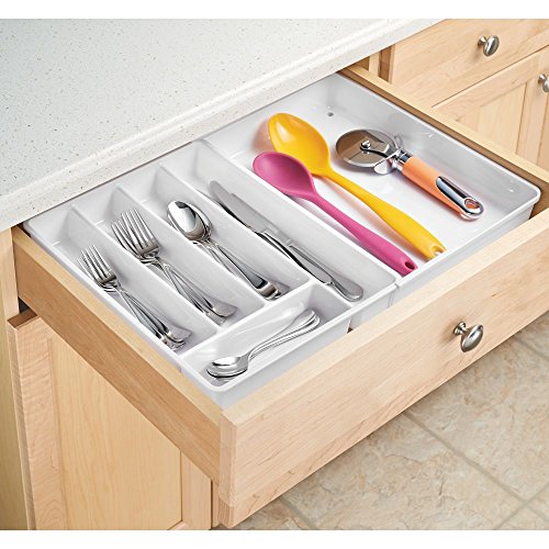 InterDesign-Linus-Ausziehbarer-Besteckkasten-fr-Besteck-Pfannenmesser-Utensilien-Plastik