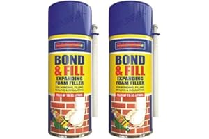 HITLINEUK 2 x 500ML Gap Expanding Foam Filler PU Expansion Insulation BONDING Filling