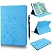 Produktbild Samsung Galaxy Tab S2 9.7 Schutzhülle, yokata sm-t810 N/t815 N/t813 N/t819 N Schutzhülle PU Leder Case Vintage Prägung Blume und und Schmetterling Butterfly Design Wallet Cover-Karte Slots magneique Ultra Slim Schutzhülle Flip stoßfest Schutzhülle Cover und transparente Silikon Weich, + 1 * Eingabestift - Rosa