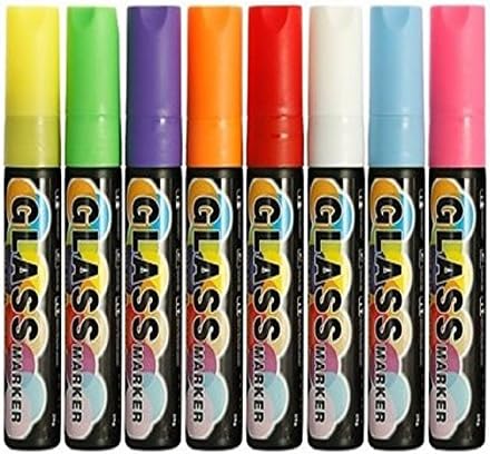 ViLand 8 Colors/Pack Fluorescent Highlighter Liquid Chalk Marker Pens Dry Erase Board Markers(10mm Tip)Perfect Gift for Children As DIY Tool