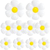 10 x Daisy Flower White Balloons for Party, Wedding, Birthday, Party, Baptism, Graduation (3 Sizes)