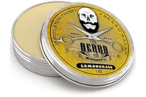 THE BEARD AND THE WONDERFUL Beard Balm - Moustache Balm 30ml - Beard Growth - Nourishes Facial Skin - Natural Ingredients Jojoba oil, Shea Butter and Beeswax - Lemongrass