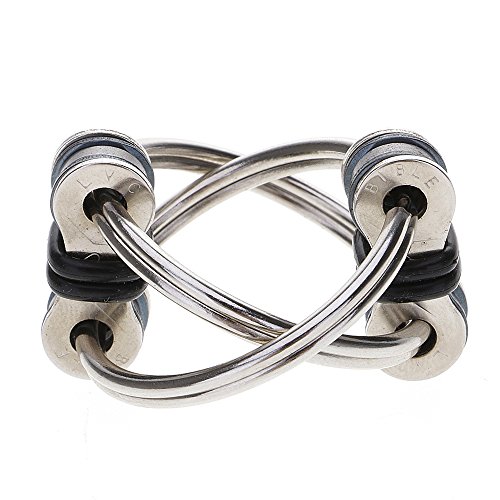 Huayang| Keychain Ring Spinner Toy for ADD ADHD Anxiety Autism EDC and Stress Relief Finger Spinners Ring Tips Fidget Toy for Adult/ Kids Light Black Huayang| Keychain Ring Spinner Toy for ADD ADHD Anxiety Autism EDC and Stress Relief Finger Spinners Ring Tips Fidget Toy for Adult/ Kids Light Black