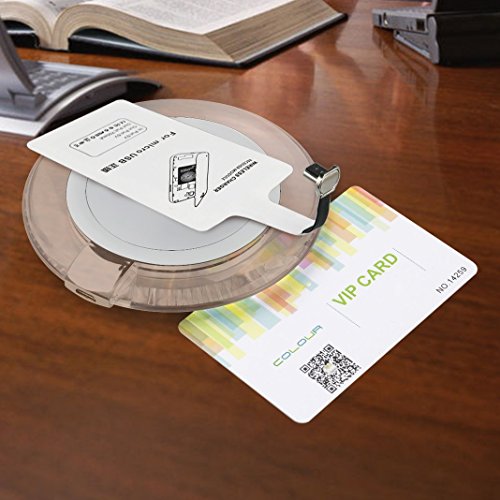 2 in 1 Qi Ladegerät Receiver + Qi Wireless Charger, ZXK Qi Wireless Ladegerät Induktive Ladestation Qi Wireless Charger für Samsung Galaxy S6, S6 Edge, Note 5, Nexus 7 2nd Gen, Nexus 4/5/6, LG Optimus Vu2/G2/G3, Nokia Lumia 920/1020/928, Nexus 5 usw.- Weiß - 7