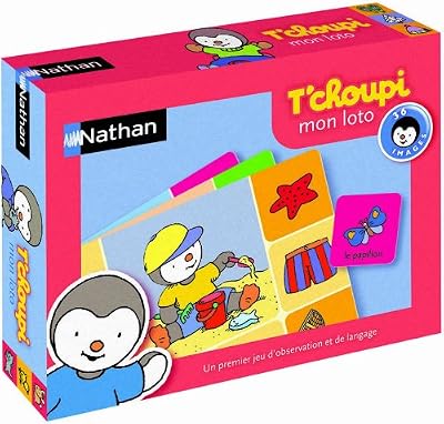 Nathan - 31000 - Loto T'choupi - Jeu éducatif - Jeu de société