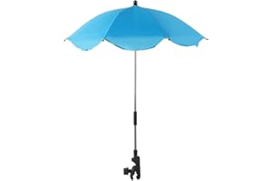 QUZENTE Kinderwagen Sonnenschirm, Tragbarer UV Schutz Kinder Sonnenschirm, Verstellbarer Baby Regenschirm Kinderwagen Sonnenschirm Mit Clip Für Fahrrad Rollstuhl Strandkorb