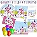 Produktbild Einhorn Unicorn Partyset 75-tlg. für 6-8 Kinder zum Kindergeburtstag Geburtstag Partydeko Mottoparty