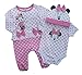 Produktbild Disney 3 PCS SET Minnie Maus Baby Mädchen Kurzarm Body mit passendem Höschen und Top (6months)