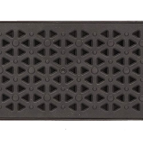 9m Entwässerungsrinne für modulares System A15 98mm, komplett Stegrost Kunststoff , Schwarz Decor - 3