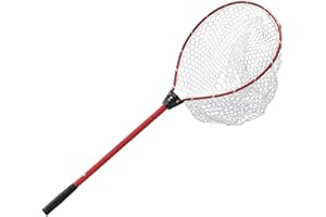 LOL-FUN F Fityle Guadino Pieghevole - da Pesca Pieghevoli con Manico telescopico, Rivestimento in Silicone Resistente a Rete Senza, e Rilascio sicuri