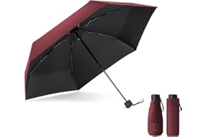 Vicloon Mini parasol,6 żeberek składany parasol podróżny,materiał 210T,słońce i deszcz,wiatroszczelny UV,lekki kompaktowy kieszonkowy