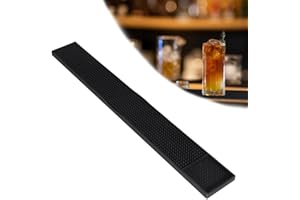 Favengo Rubber Bar Mat 60 * 8cm Non-Slip Bar Service Spill Mat Restaurant Kitchen Counter Bars Pad Antiskid Drying Dish Mats Bars Narrow Table Mat Trim Bar Rail Runners for Bar Restaurant Kitchen