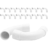 TETEWEVER 20pcs M20 PVC Elbows for Electrical Pipe Empty Tube Cable Pipe 90 | M20 PVC Cable Tubing Installation Tube for Elec
