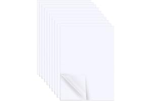 AIEX 10 pezzi 29 x 21 cm Formato A4 fogli adesivi double face, fogli di nastro bianco nastro adesivo resistente carta adesiva per la fabbricazione di biglietti artigianali