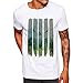 Produktbild Herren Classics Herren T-Shirt Drucken Short Sleeve Oversize Shirt Kurzarm T-Shirt Rundhals Sportswear Kurzarmshirt Sommer Top Casual Mode Basic O-Neck Freizeit Hemden LUCKYCAT (Weiß, Small)