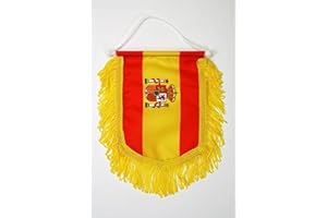 AZ FLAG - Pennant Spain - 15 x 10 cm - Spanish Mini Flag 10 x 15 cm - Car Pennant Special Car