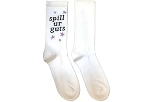 Rock Off officially licensed products Olivia Rodrigo Spill Your Guts - Calcetines tobilleros, talla única, blanco, Altoa única