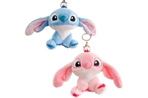 IQEPXTGO Portachiavi Sti*tch - Portachiavi Borse Uomini e Donne Pendenti Bambole Cartoon ciondolo in peluche, Action Figure Portachiavi Simpatico Cartone Animato Figura Pendente per Chiavi, cordini e Zai