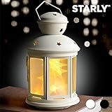 Diseño vintage Omnidomo Starly Farolillo LED Decorativo, Blanco, 12 x 20 cm