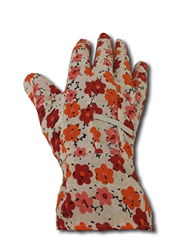 2 Paar Damen Gartenhandschuhe Arbeitshandschuhe Garten Handschuhe Blumenmotiv - 2