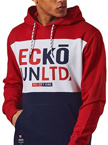 Ecko -  Felpa con Cappuccio - Maniche Lunghe - Uomo Red Medium